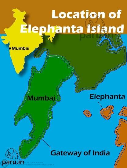 Image result for elephanta caves map