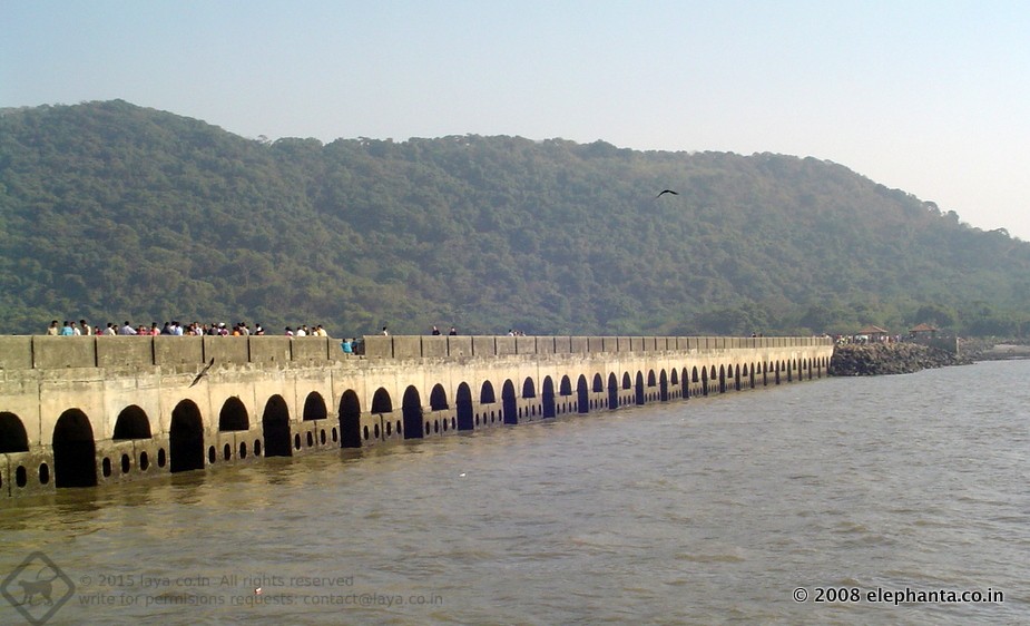 The pier that connects the Elephanta Island with the ferry point.