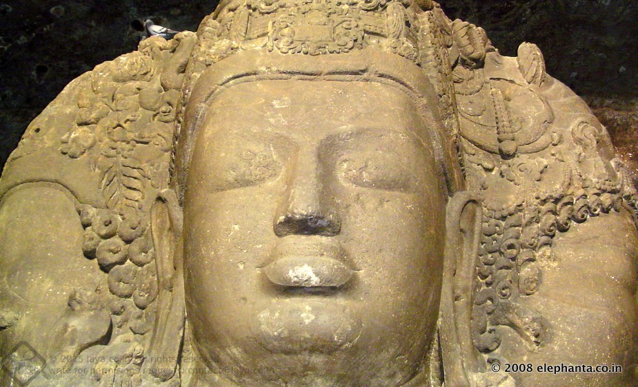 The Thirumurthy image at Elephanta Caves
