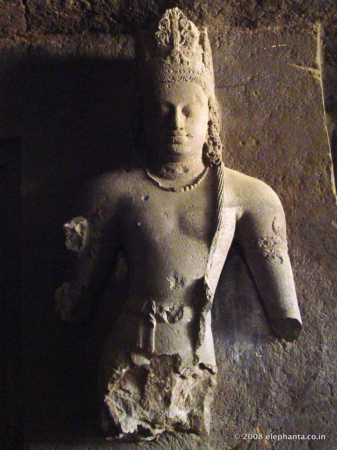Image at the Door Jamb of Shiva Shrine in Cave 1