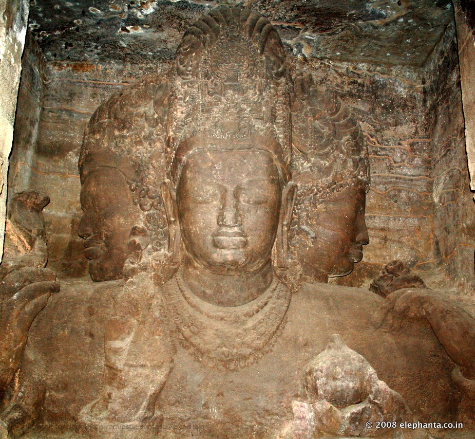 Mahesh Murthi in Elephanta Cave 1