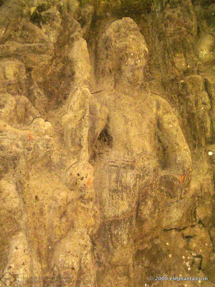 Subrahmaniya image in Elephanta Cave 1